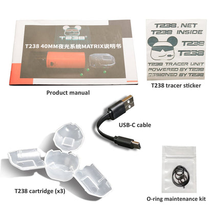 T238 MATRIX 40mm Tracer AIRSOFT Grenade (Gas - Powered Tactical Trainer)T238