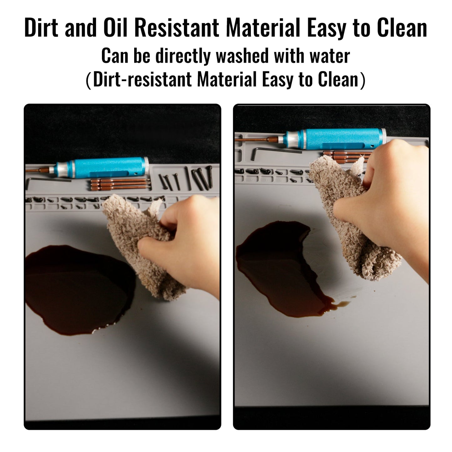 T238 Pistol Gun Cleaning Silicone Mat – Heavy - Duty Anti - Slip Rubber Tech Mat for Efficient Firearm MaintenanceT238