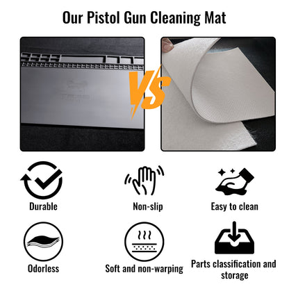 T238 Pistol Gun Cleaning Silicone Mat – Heavy - Duty Anti - Slip Rubber Tech Mat for Efficient Firearm MaintenanceT238