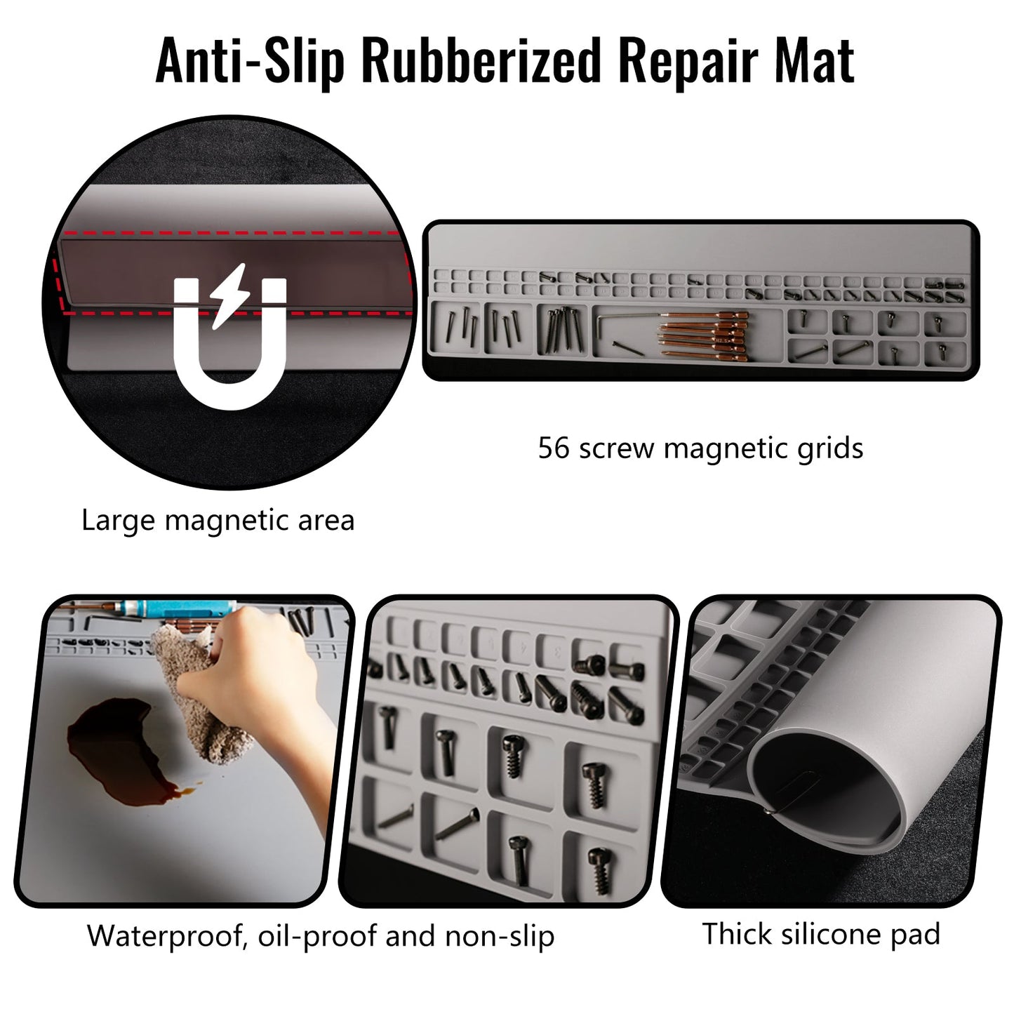 T238 Pistol Gun Cleaning Silicone Mat – Heavy - Duty Anti - Slip Rubber Tech Mat for Efficient Firearm MaintenanceT238