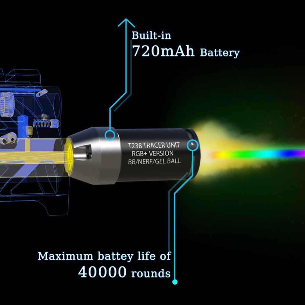 T238 Spitfire Tracer Unit RGB+ Version for Nerf Darts/Gel Ball Blaster /Airsoft