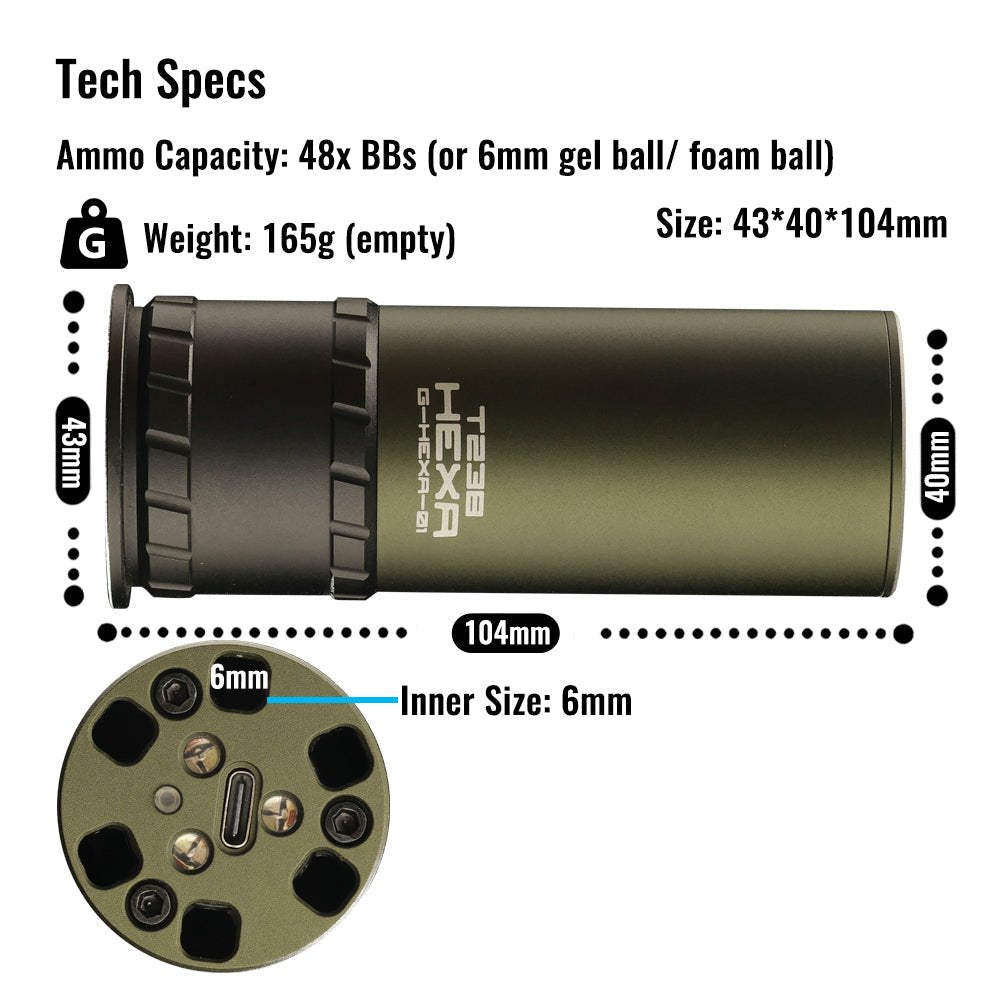 T238 HEXA 40mm Tracer GrenadeT238