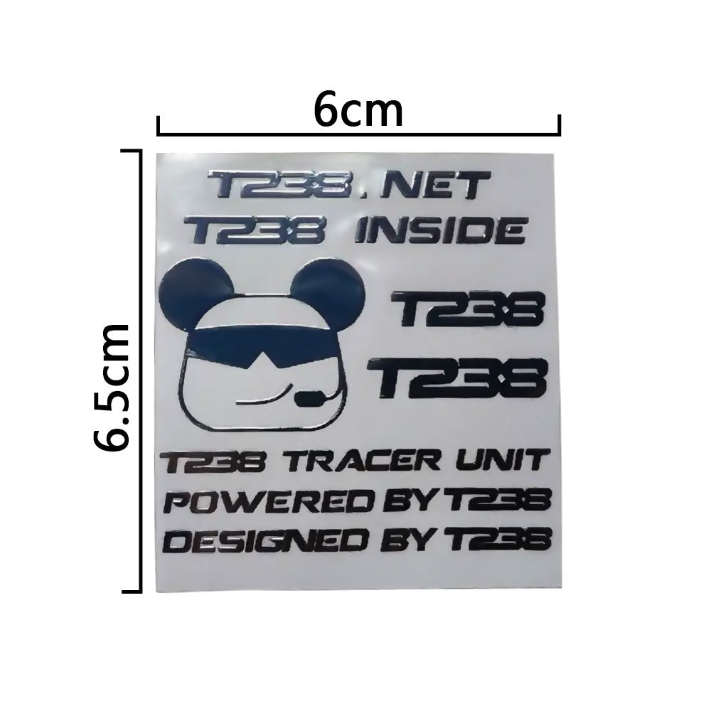 T238 Metal Sticker BadgeT238