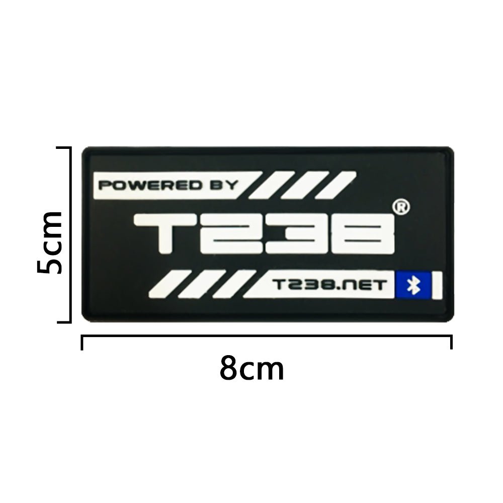 T238 Insignia adhesiva metálica T238