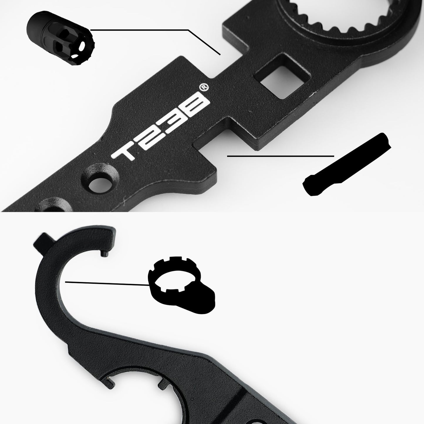 T238 Outdoor Field Multi - Functional Tactical WrenchT238