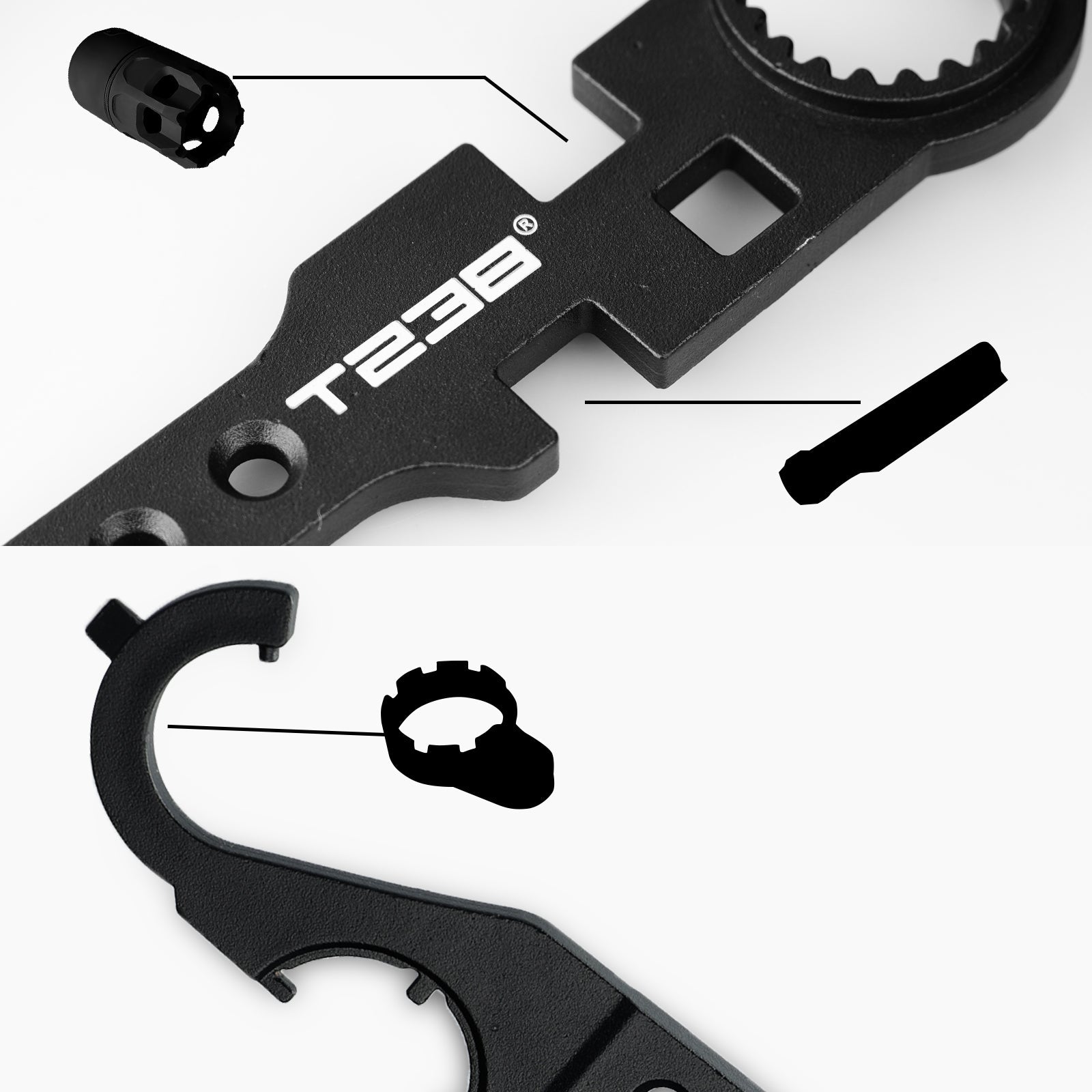 T238 Outdoor Field Multi - Functional Tactical WrenchT238
