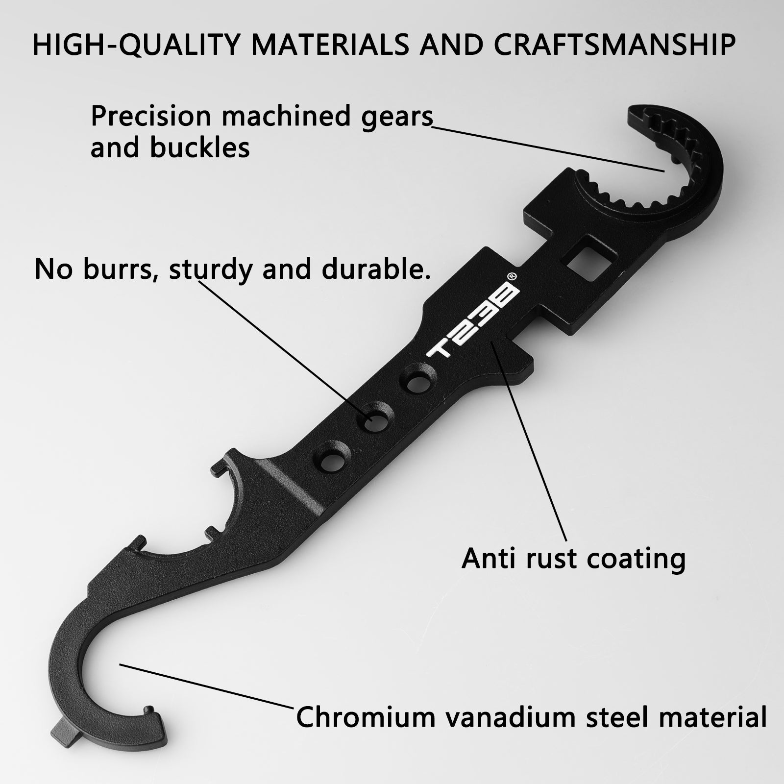 T238 Outdoor Field Multi - Functional Tactical WrenchT238