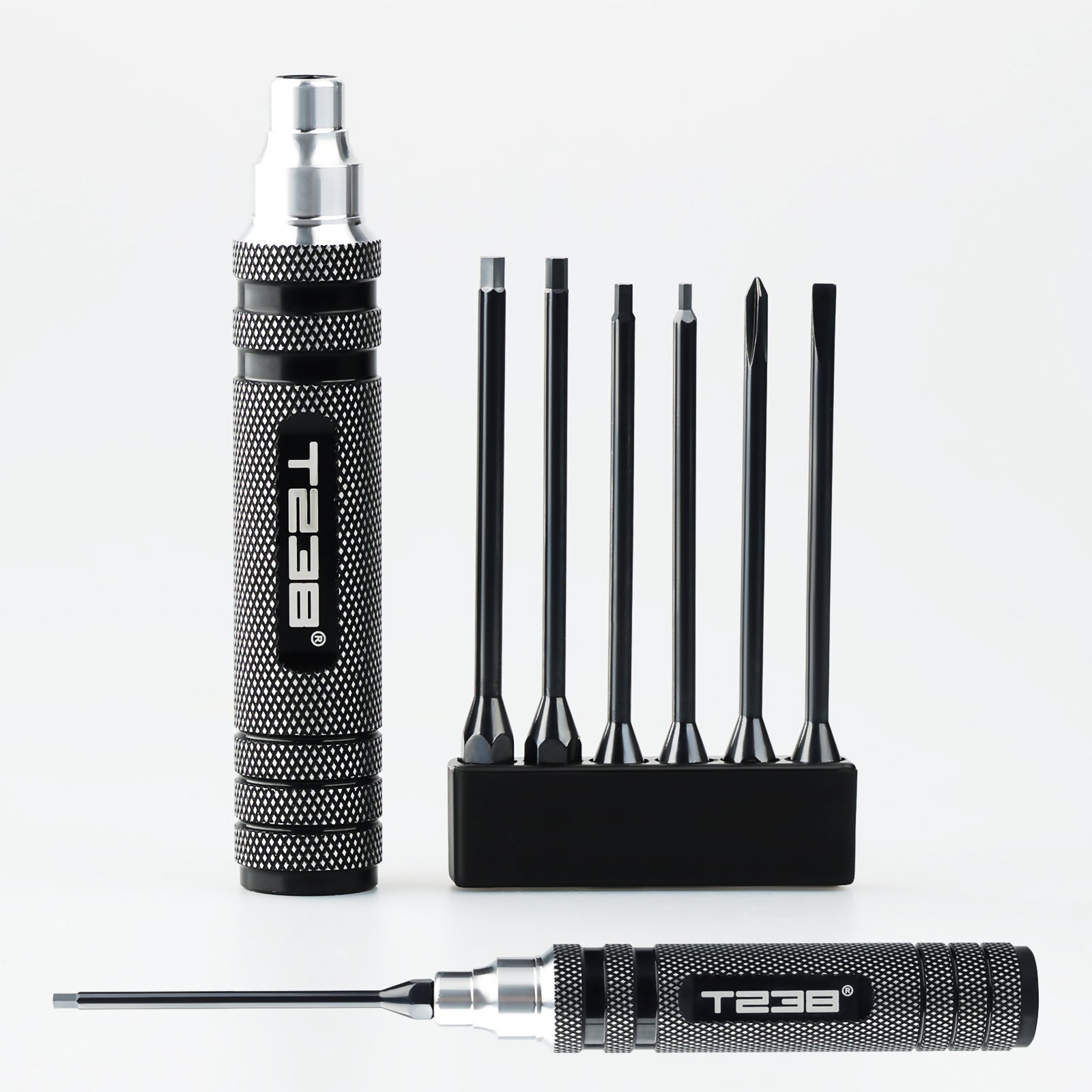 T238 Professional Black Titanium Screwdriver Set - 6 - Piece - Professional GradeT238