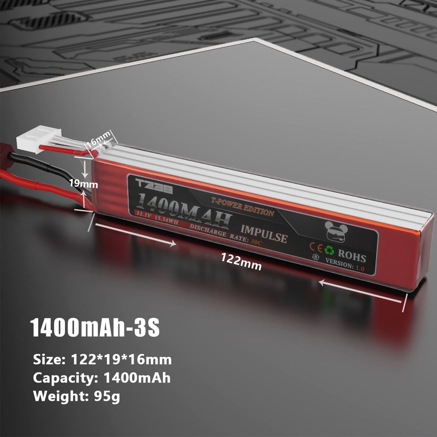 T238 Ultra Performance Airsoft lipo BatteryT238