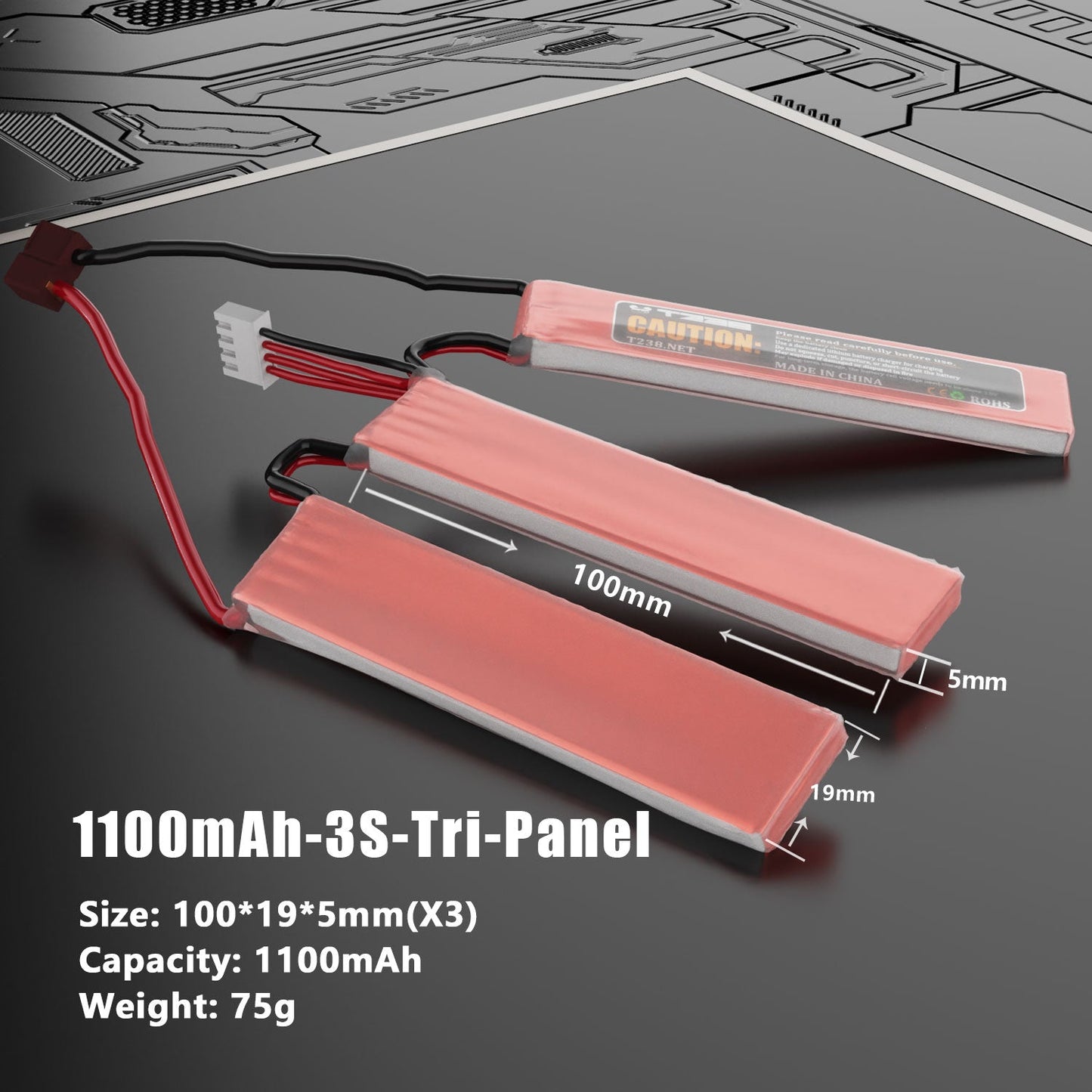 T238 Ultra Performance Airsoft lipo BatteryT238