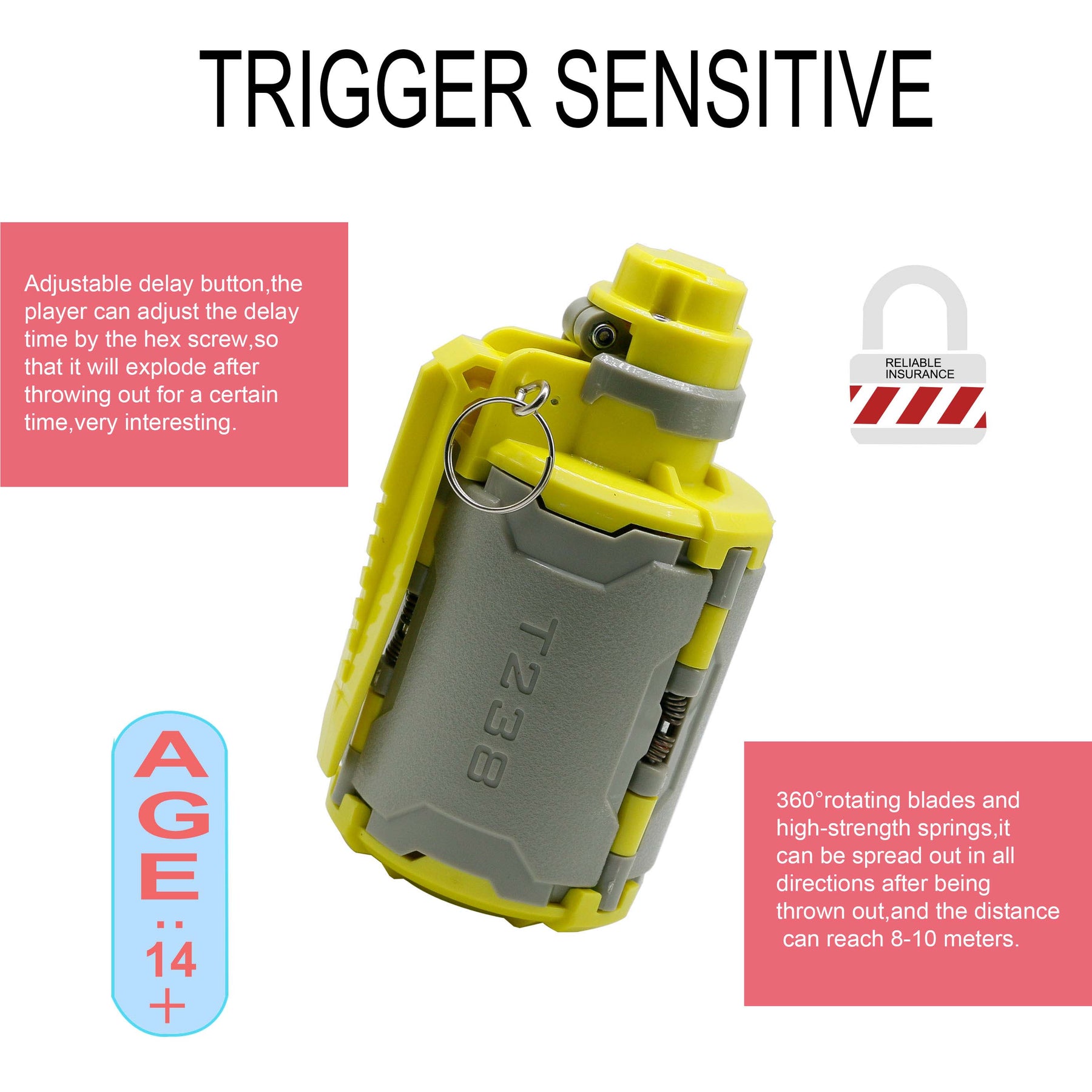 T238 Large Capacity Grenade Toy with Time-delayed(3)